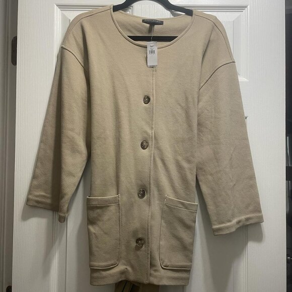 Women’s Tan Belted Cardigan Jacket - Picture 3 of 6
